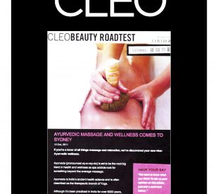 Cleo magazine artice about ayurvedic wellness centre
