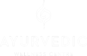 ayurvedic wellness centre logo white